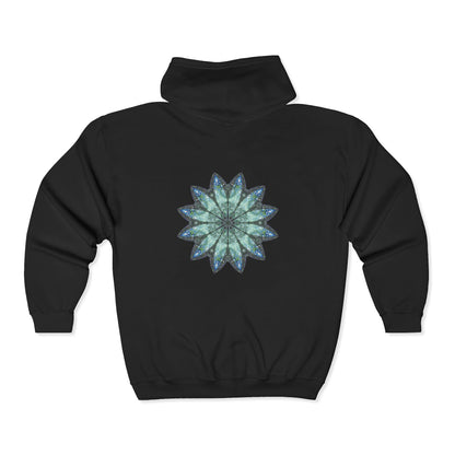 Unisex Heavy Blend™ Full Zip Hooded Sweatshirt - Love Light Mandalas No.20