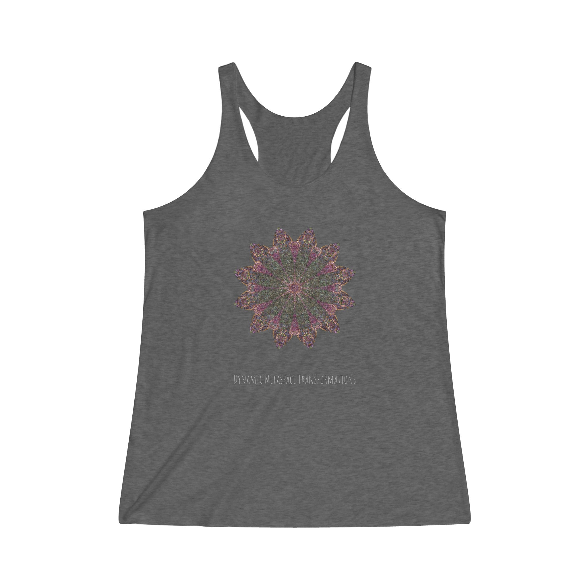 Women's Tri-Blend Racerback Tank - Love Light Mandalas No.7