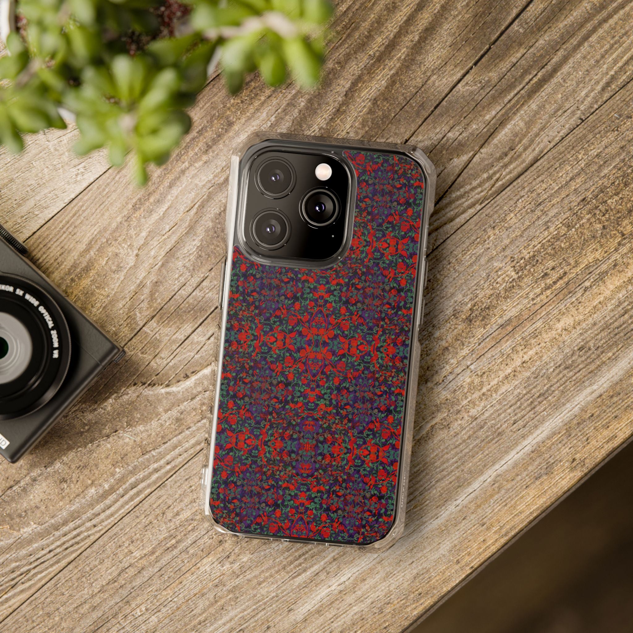 iPhone 14 Magnetic Clear Impact Case - Hidden Weave Series No.25