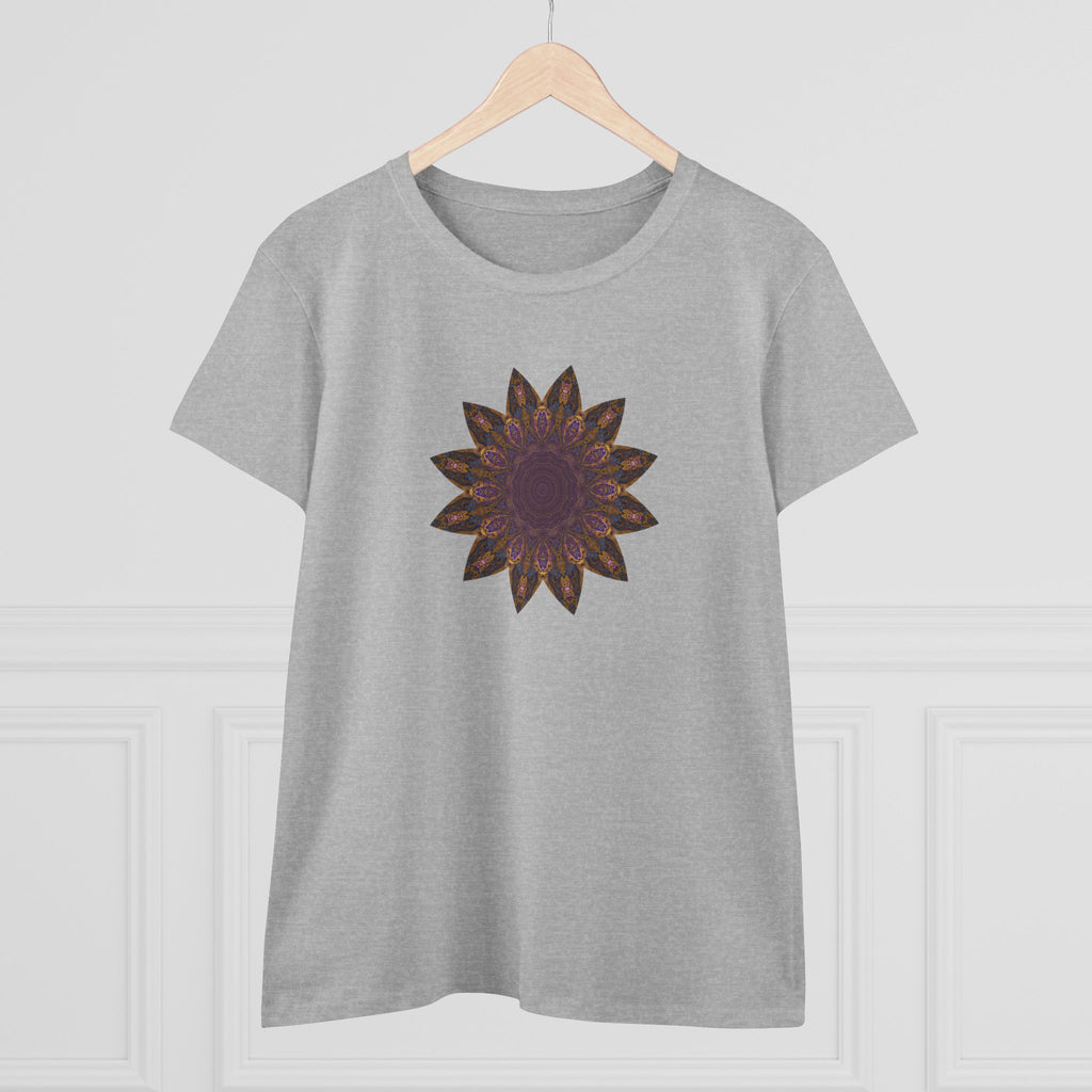 Women's Midweight Cotton Tee - Love Light Mandalas No.1