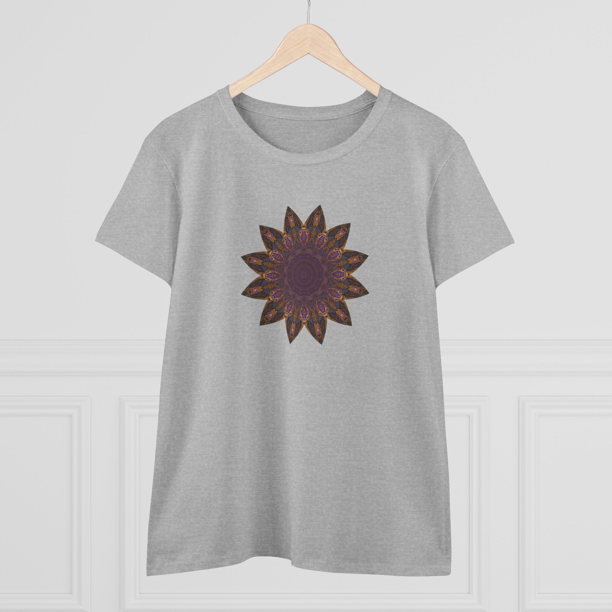 Women's Midweight Cotton Tee - Love Light Mandalas No.1