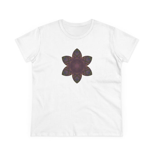 Women's Midweight Cotton Tee - Love Light Mandalas No.3