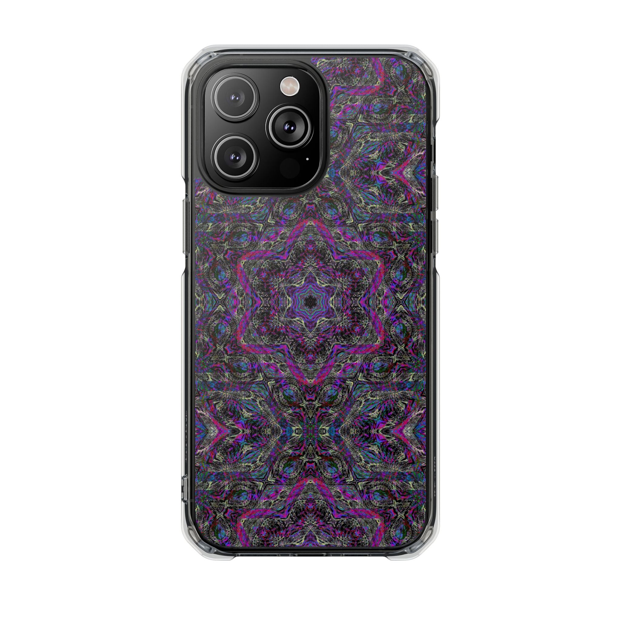 iPhone 14 Magnetic Clear Impact Case - P5 Kaleidoscopic No.33