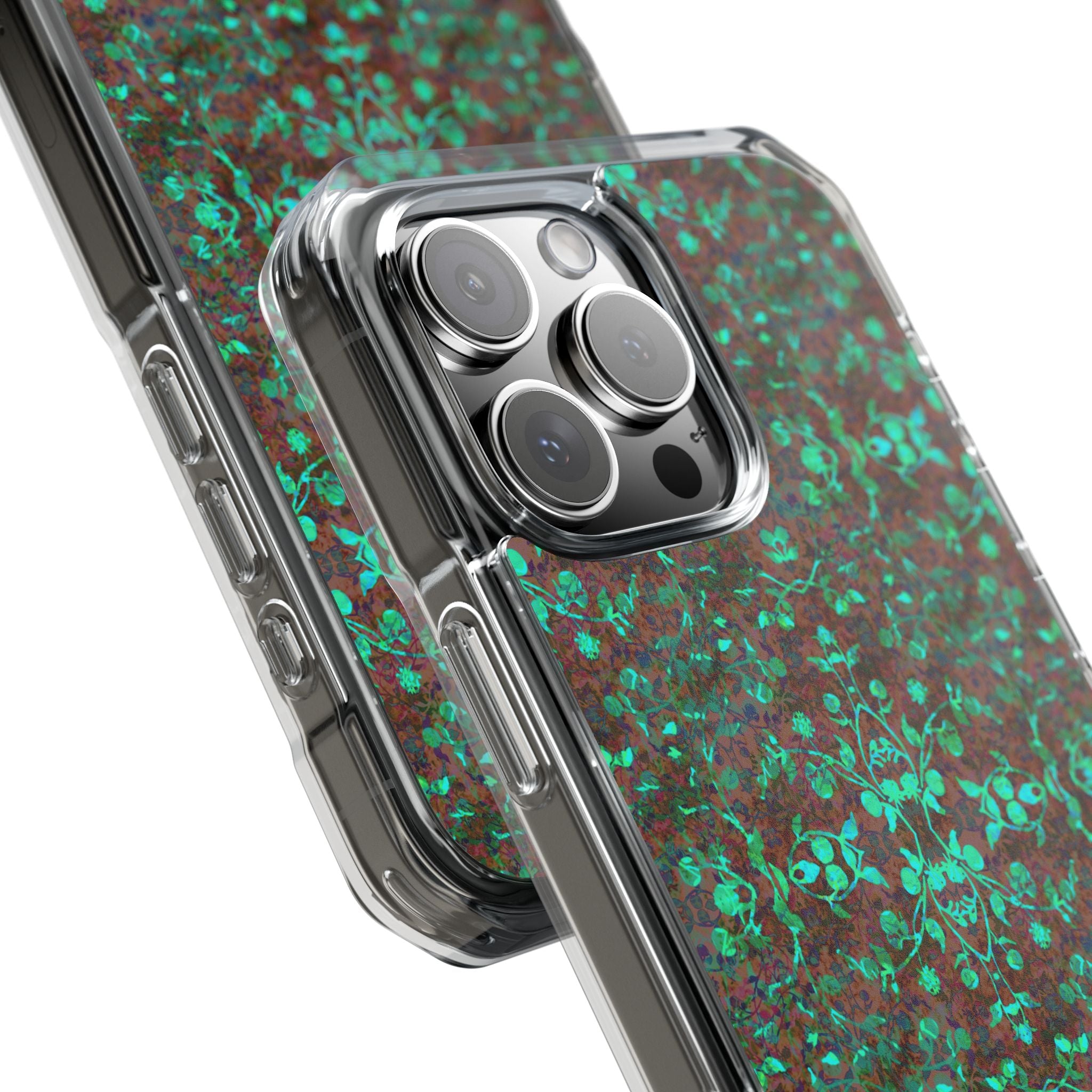 iPhone 16 Magnetic Clear Impact Case - Hidden Weave Series No.29