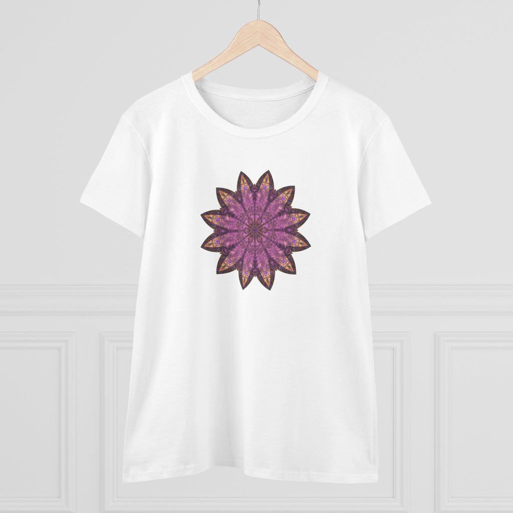 Women's Midweight Cotton Tee - Love Light Mandalas No.16