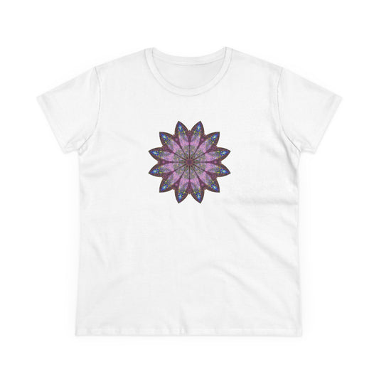 Women's Midweight Cotton Tee - Love Light Mandalas No.19