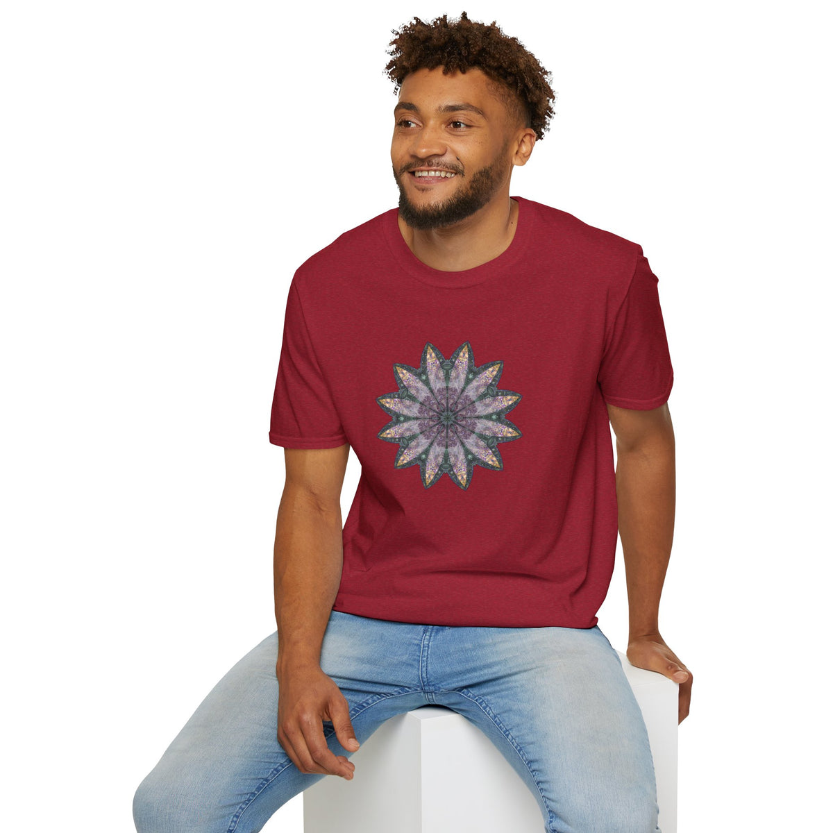Unisex Softstyle T-Shirt - Love Light Mandalas No.21