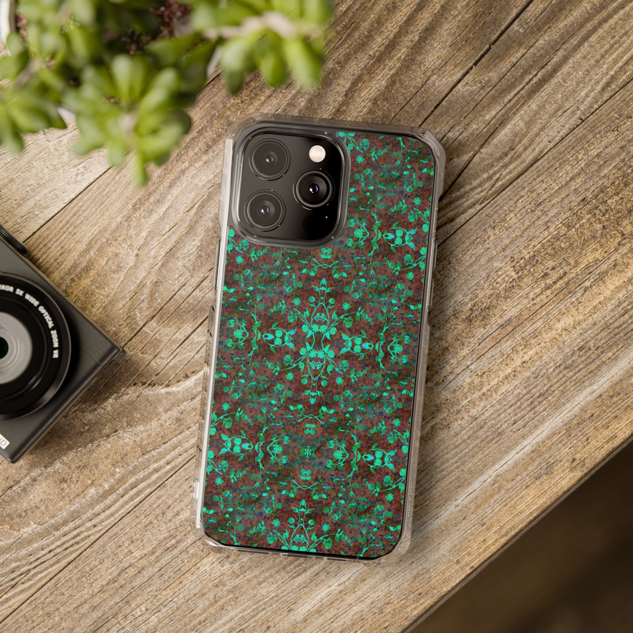 iPhone 14 Magnetic Clear Impact Case - Hidden Weave Series No.29