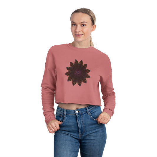 Women's Cropped Sweatshirt - Love Light Mandalas No.12
