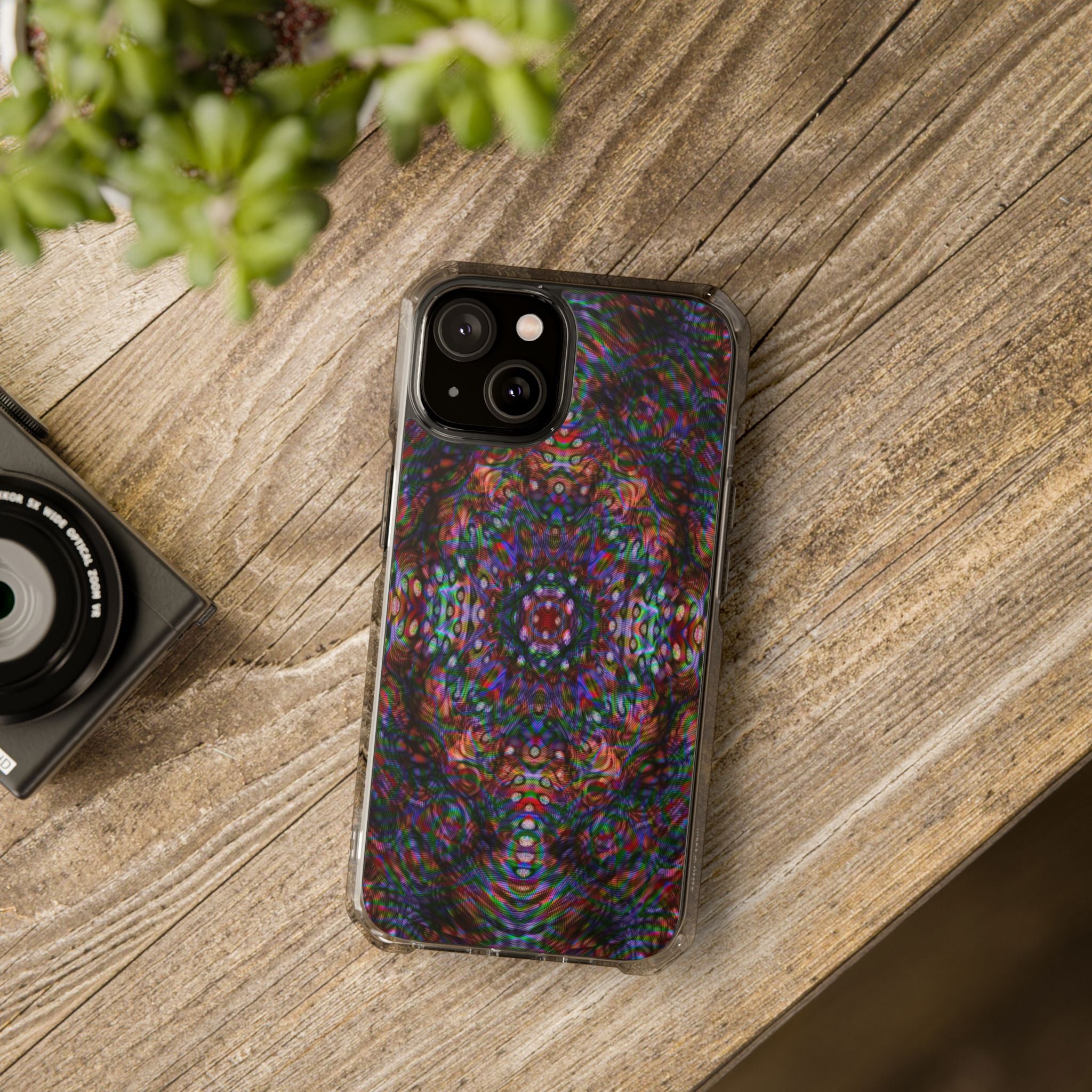 iPhone 14 Magnetic Clear Impact Case - DMT Scribe Tiles No.1