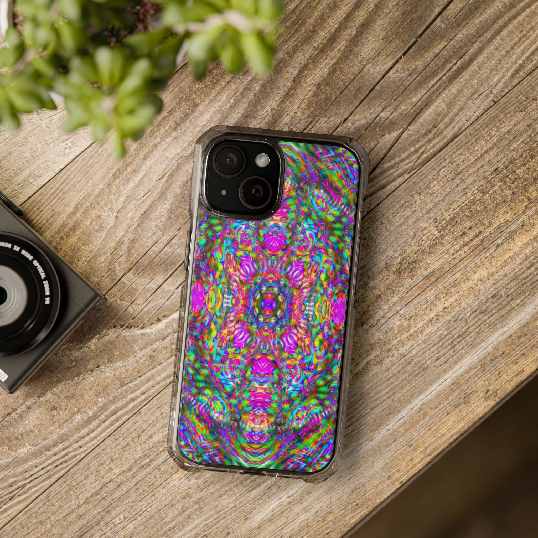 iPhone 15 Magnetic Clear Impact Case - DMT Scribe Tiles No.4