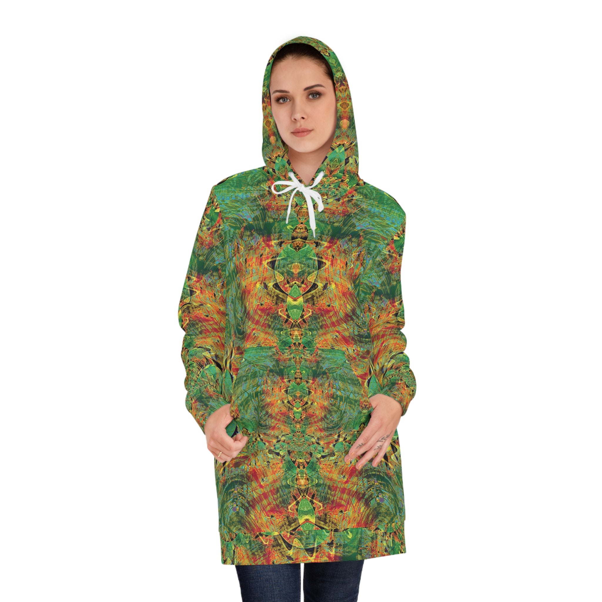 Women's Hoodie Dress - Love Light Fractals No.3