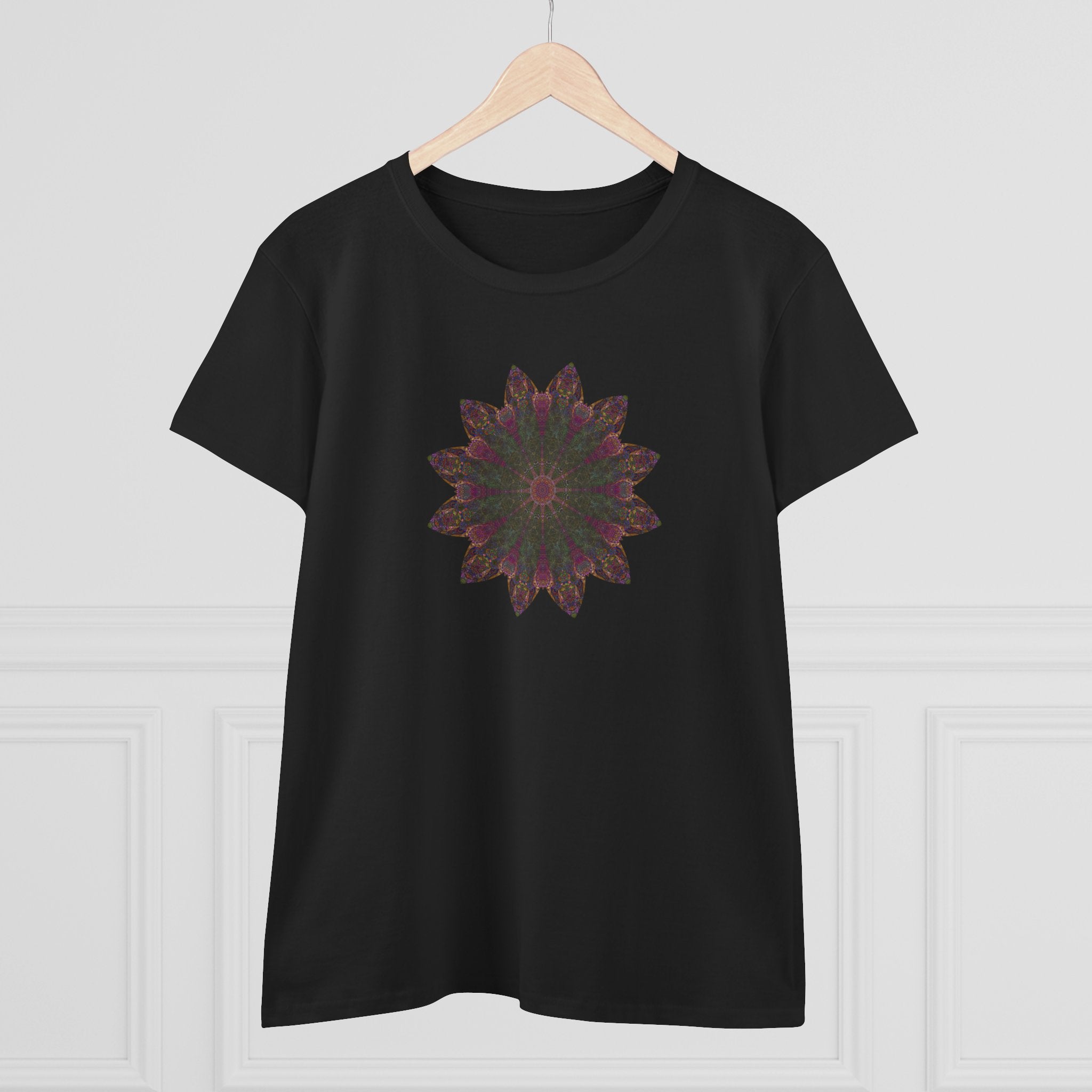Women's Midweight Cotton Tee - Love Light Mandalas No.7