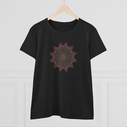 Women's Midweight Cotton Tee - Love Light Mandalas No.7
