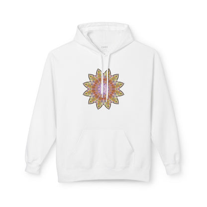 Unisex Midweight Softstyle Fleece Hoodie - Love Light Mandalas No.14