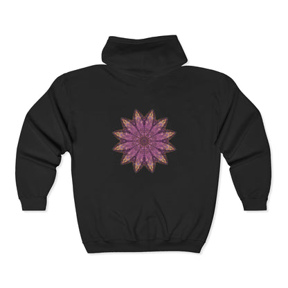Unisex Heavy Blend™ Full Zip Hooded Sweatshirt - Love Light Mandalas No.16