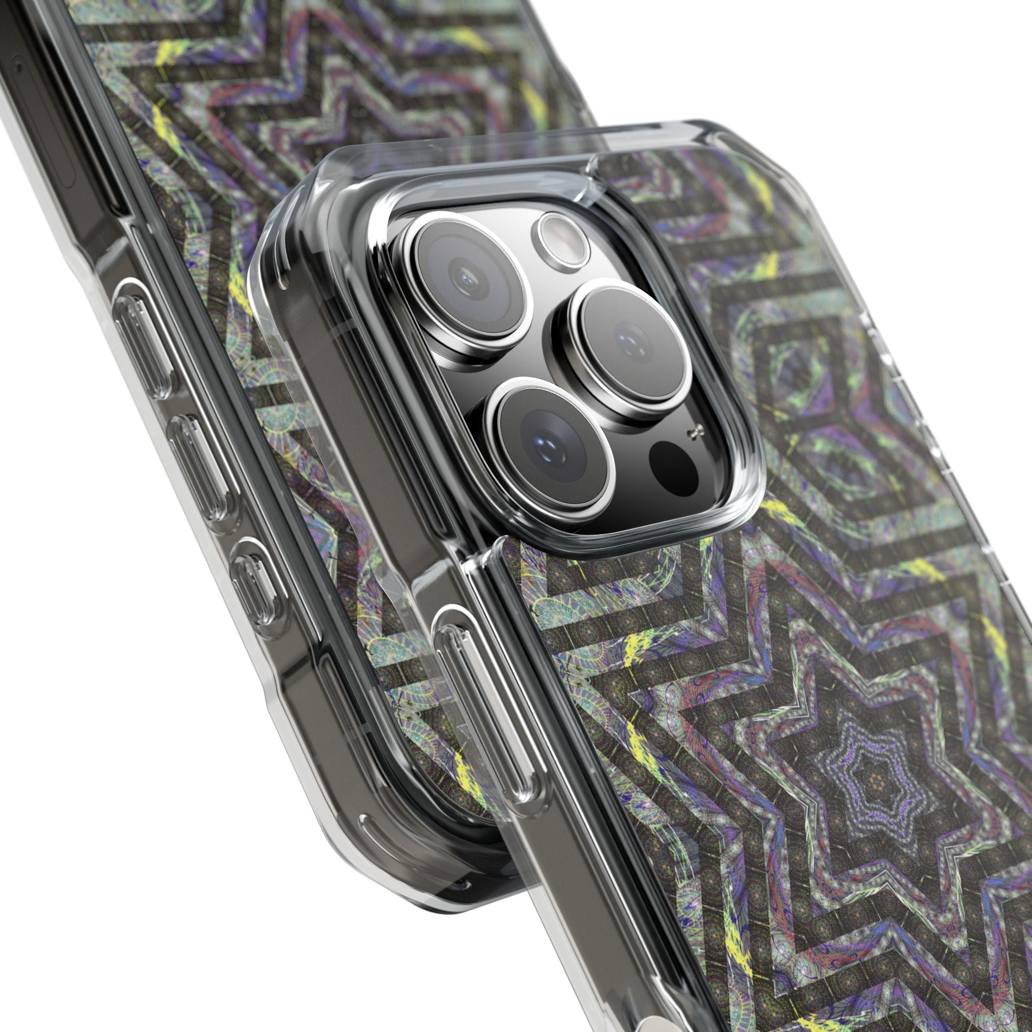 iPhone 16 Magnetic Clear Impact Case - P5 Kaleidoscopic No.1