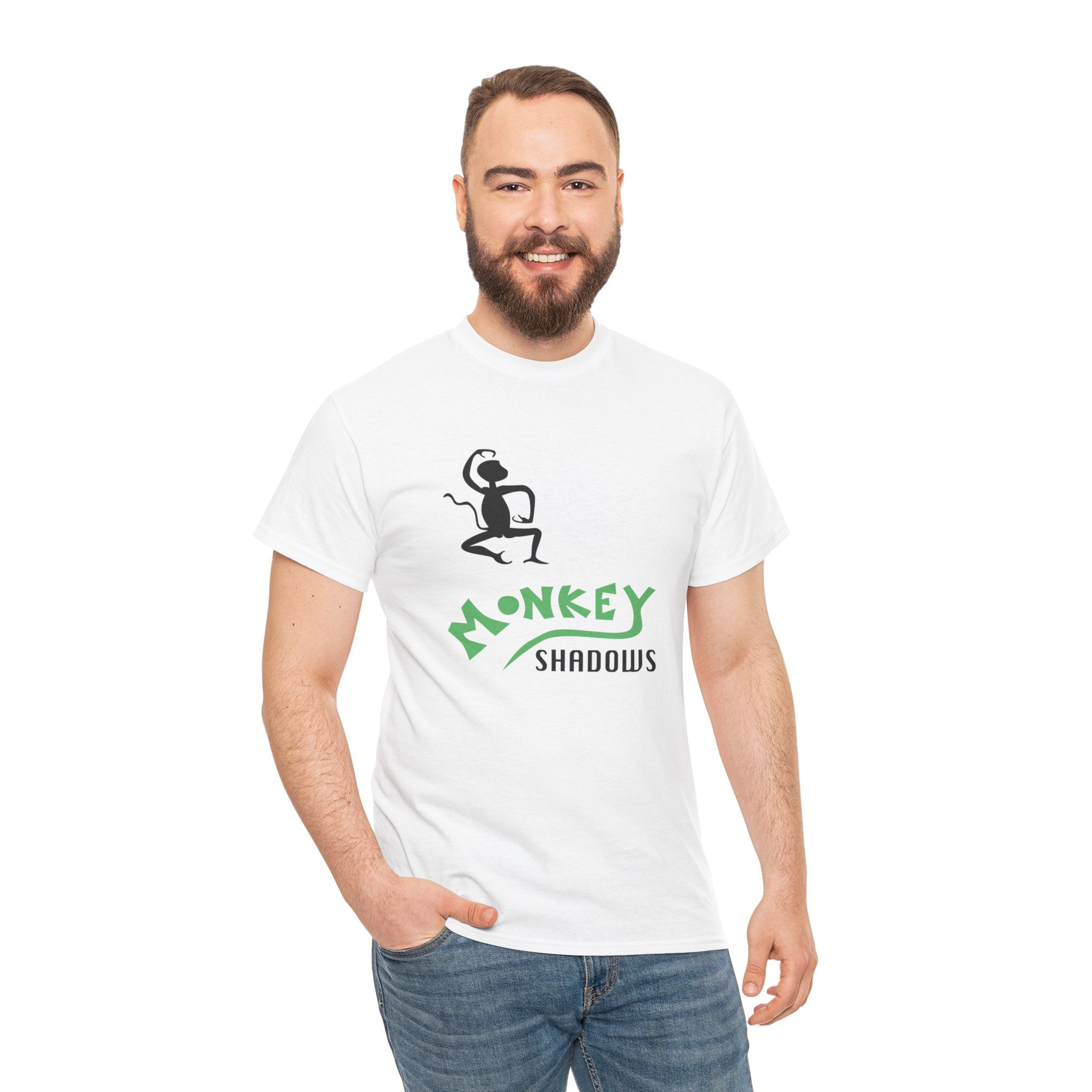 Unisex Heavy Cotton Tee - Monkey Shadows