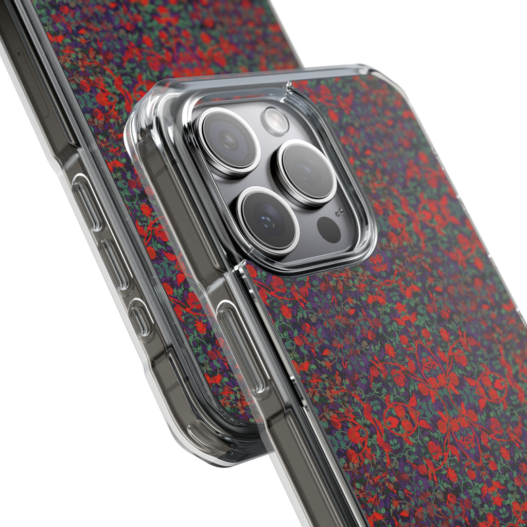 iPhone 15 Magnetic Clear Impact Case - Hidden Weave Series No.25