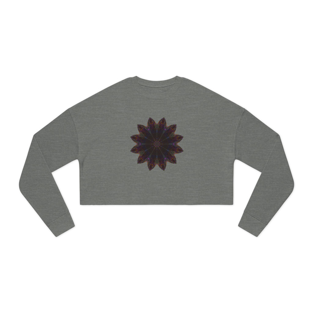 Women's Cropped Sweatshirt - Love Light Mandalas No.10