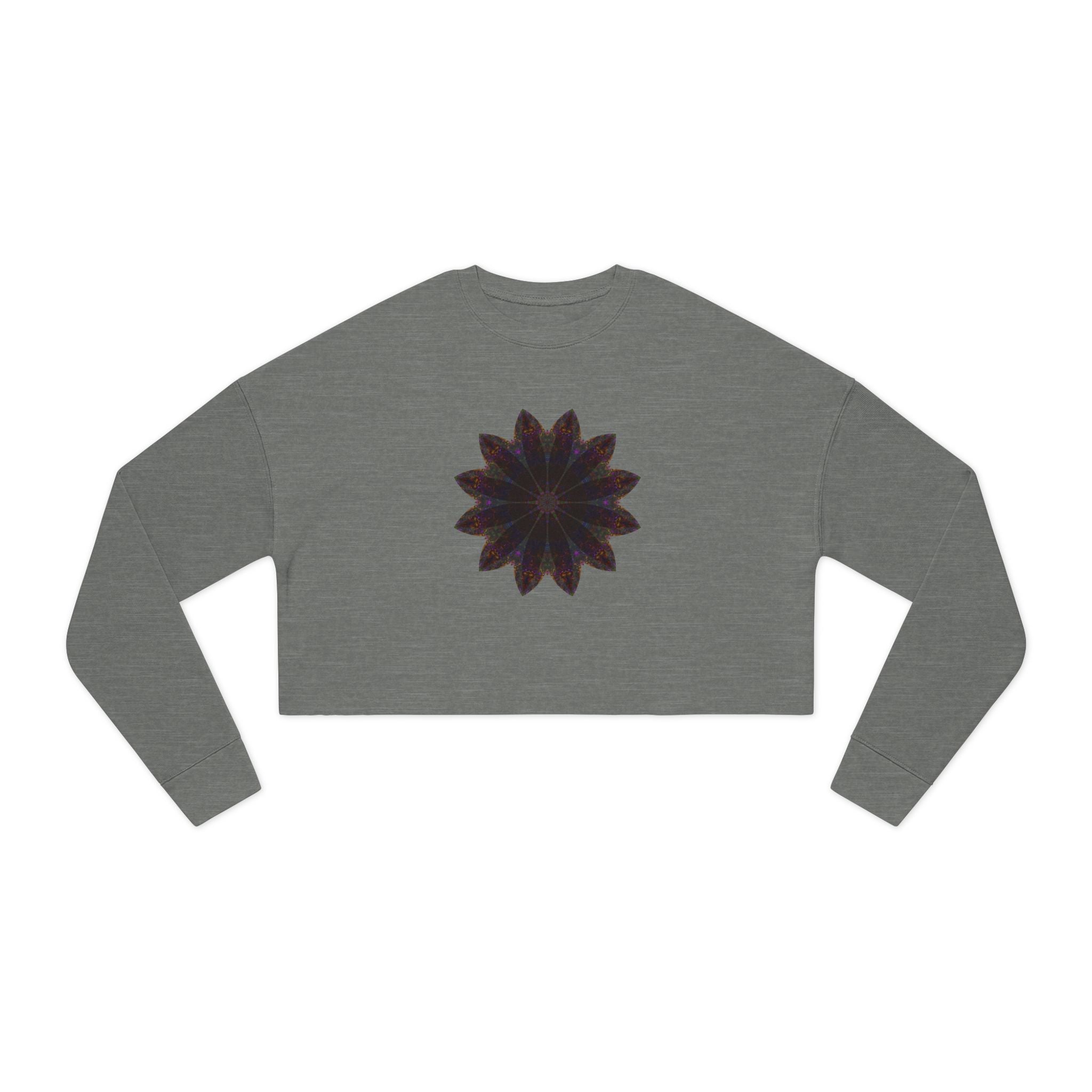 Women's Cropped Sweatshirt - Love Light Mandalas No.10