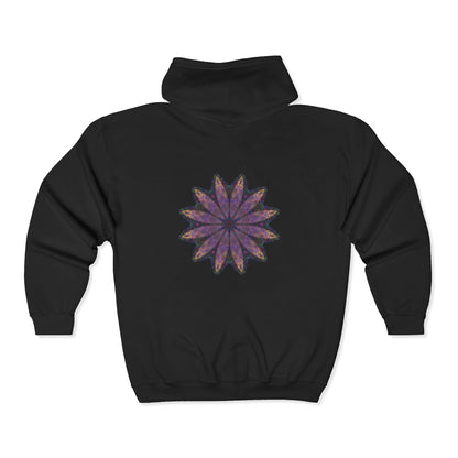 Unisex Heavy Blend™ Full Zip Hooded Sweatshirt - Love Light Mandalas No.24
