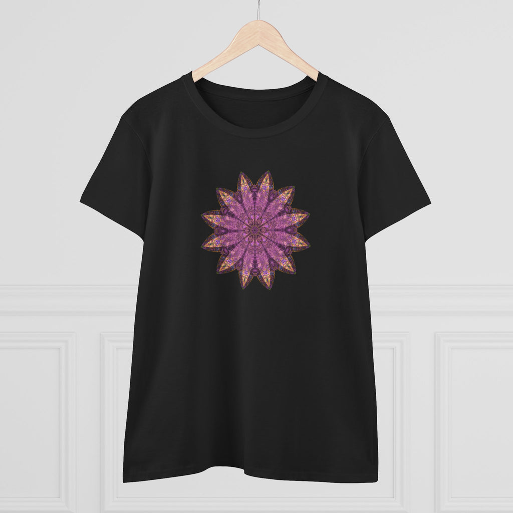 Women's Midweight Cotton Tee - Love Light Mandalas No.16