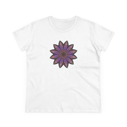 Women's Midweight Cotton Tee - Love Light Mandalas No.23