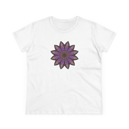 Women's Midweight Cotton Tee - Love Light Mandalas No.23