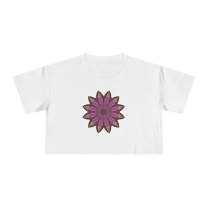 Women's Cropped Tee - Love Light Mandalas No.16