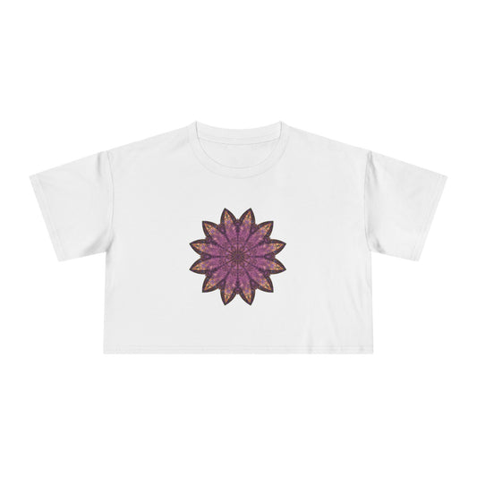 Women's Cropped Tee - Love Light Mandalas No.16