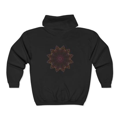 Unisex Heavy Blend™ Full Zip Hooded Sweatshirt - Love Light Mandalas No.12