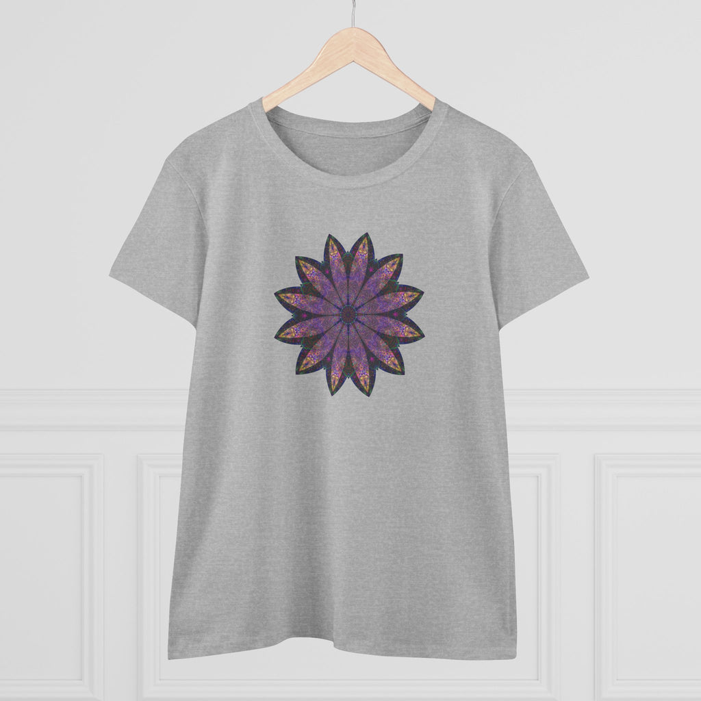 Women's Midweight Cotton Tee - Love Light Mandalas No.24
