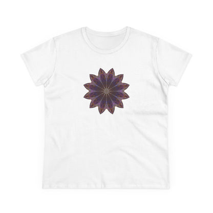 Women's Midweight Cotton Tee - Love Light Mandalas No.11