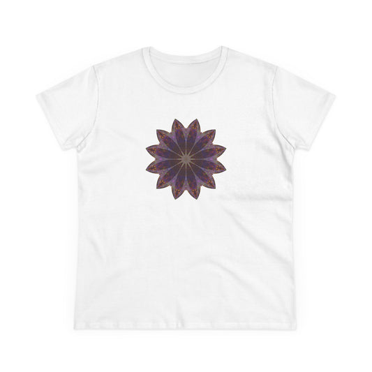 Women's Midweight Cotton Tee - Love Light Mandalas No.11