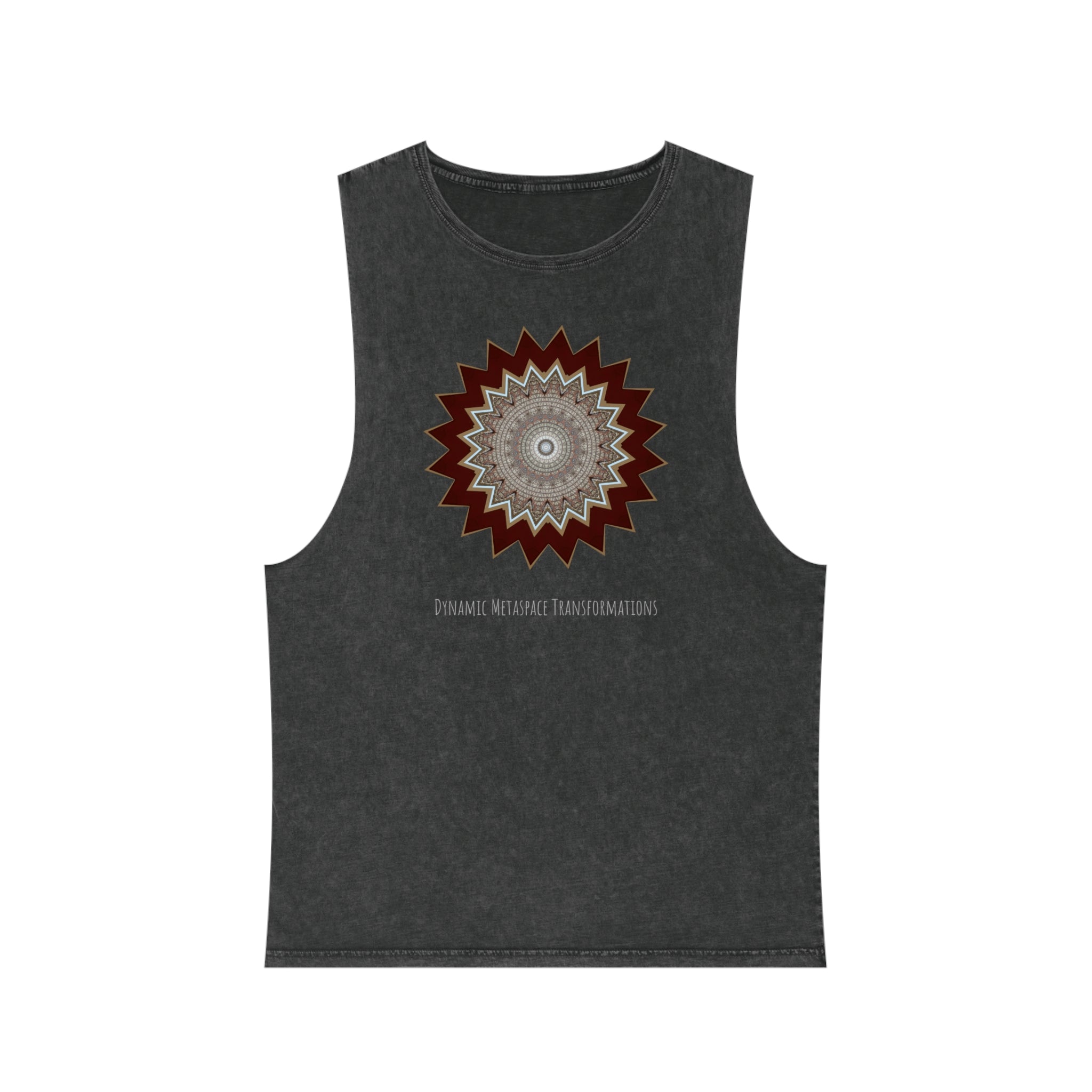 Unisex Stonewash Tank Top - Mycelium Mandalas No.1
