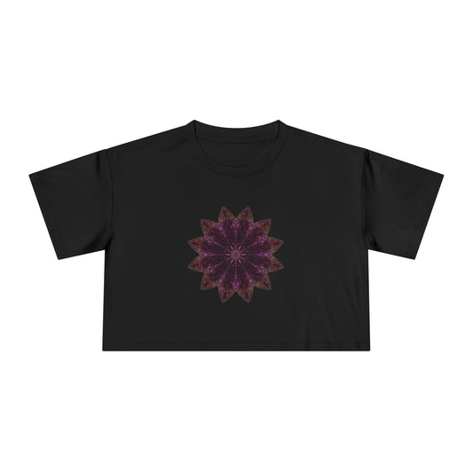 Women's Cropped Tee - Love Light Mandalas No.15