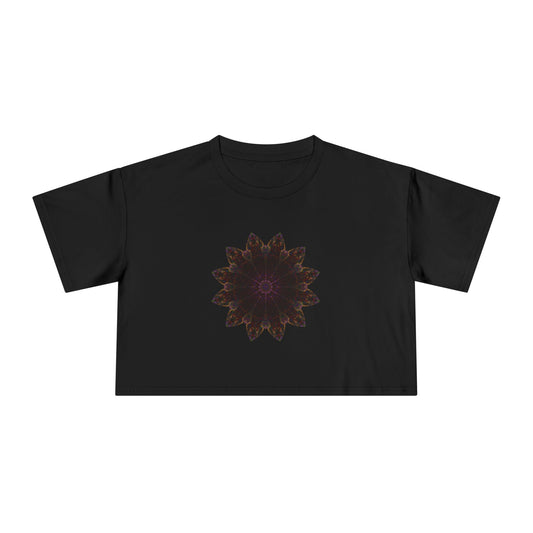 Women's Cropped Tee - Love Light Mandalas No.12