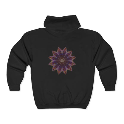 Unisex Heavy Blend™ Full Zip Hooded Sweatshirt - Love Light Mandalas No.11