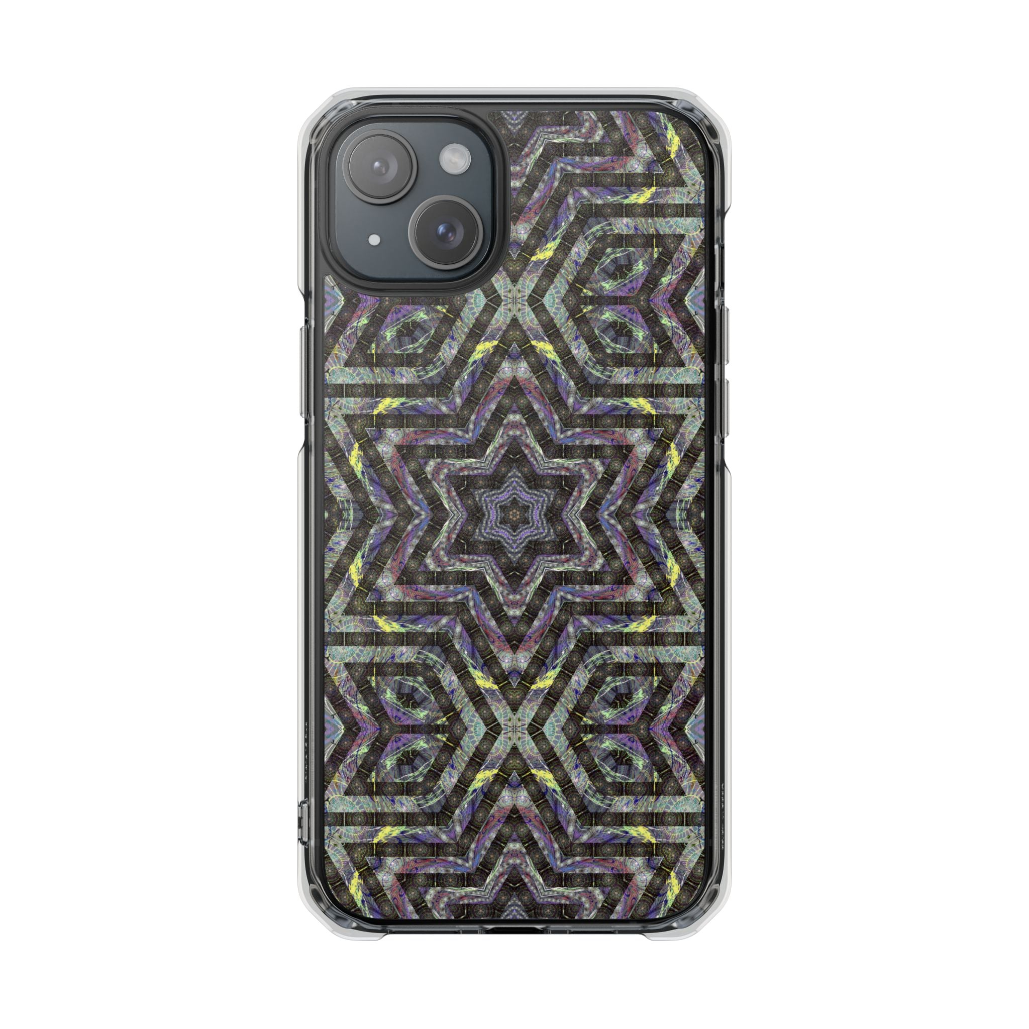 iPhone 15 Magnetic Clear Impact Case - P5 Kaleidoscopic No.1