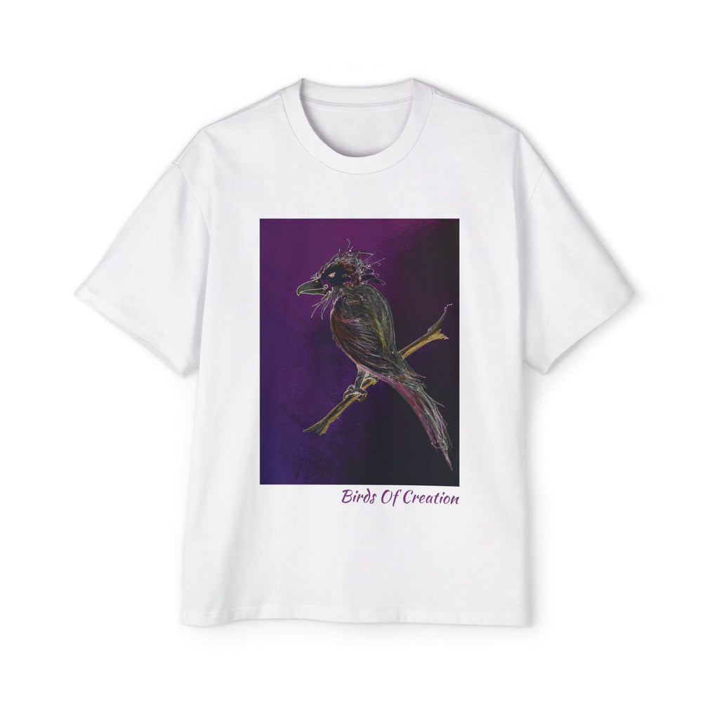Men's Heavy Oversized Tee - Birds Of Creation No.1