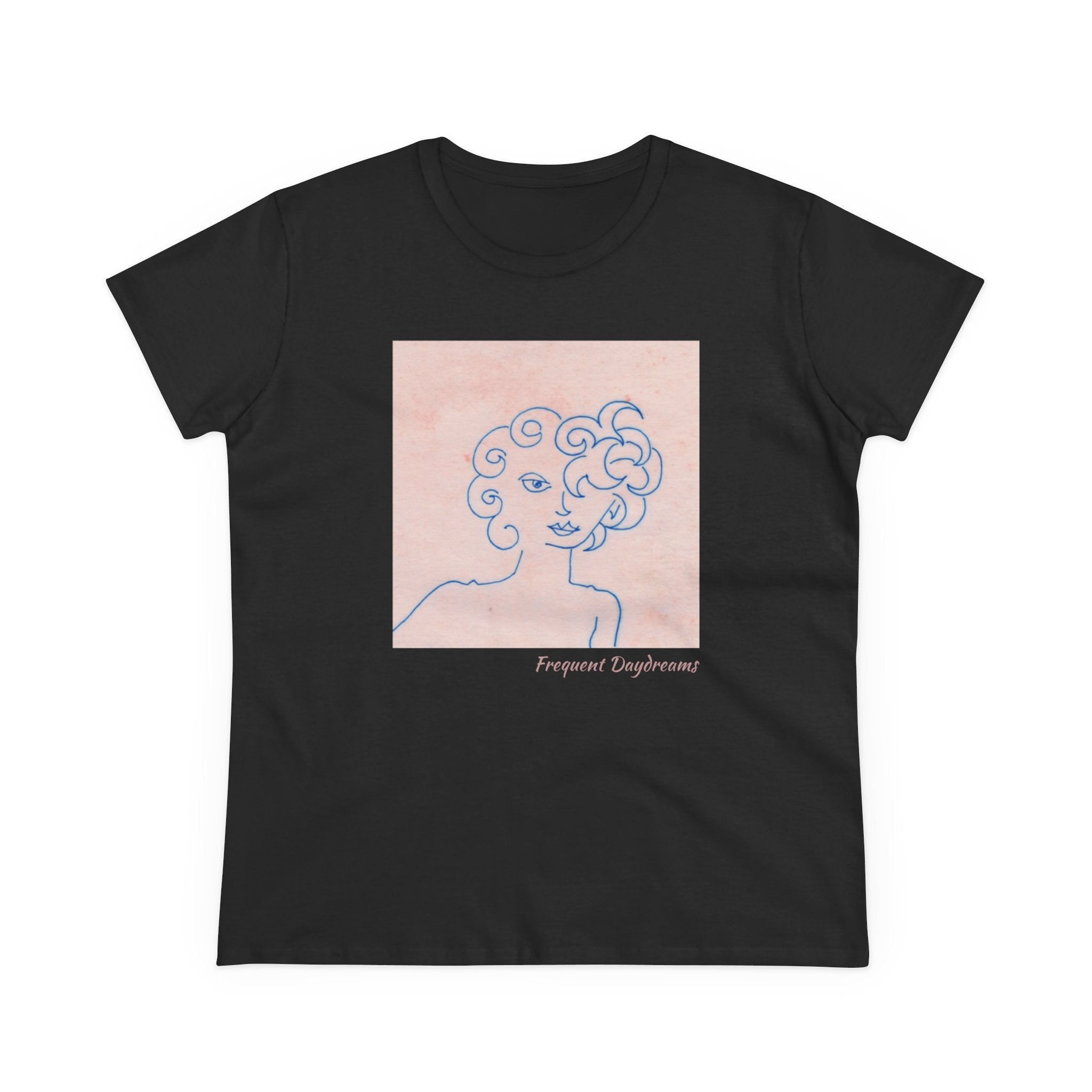 Women's Midweight Cotton Tee - Frequent Daydreams Sketch No.47
