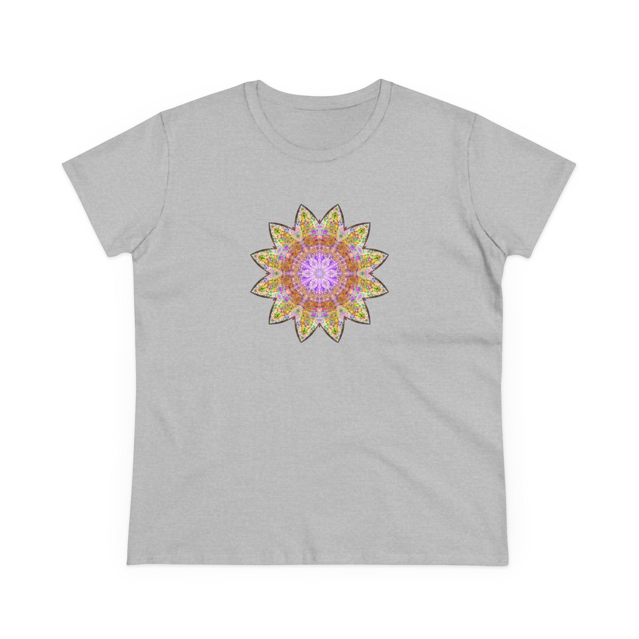 Women's Midweight Cotton Tee - Love Light Mandalas No.14