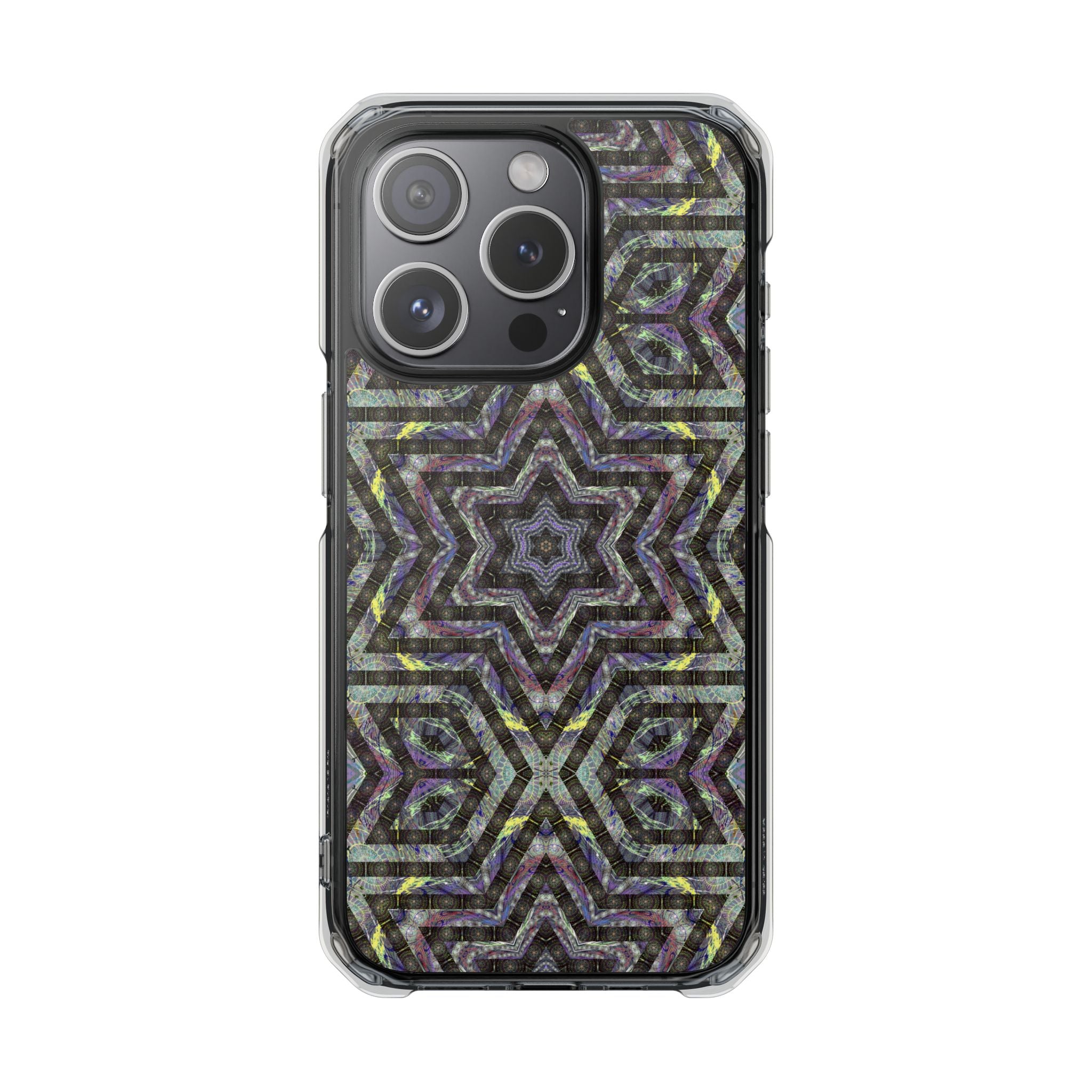 iPhone 15 Magnetic Clear Impact Case - P5 Kaleidoscopic No.1