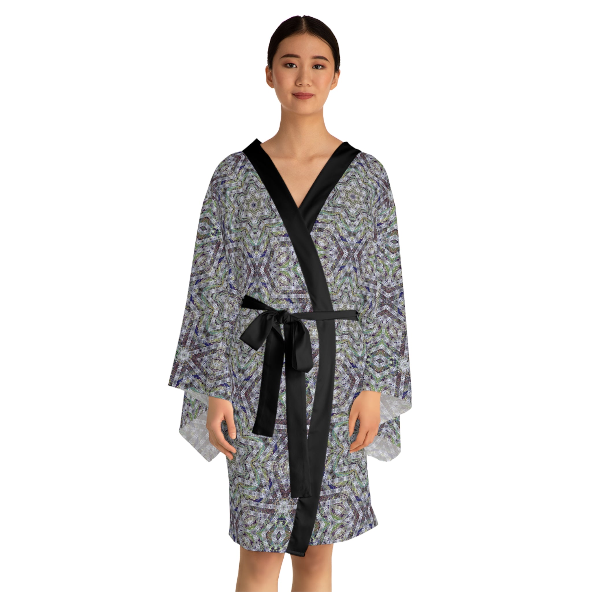 Long Sleeve Kimono Robe - P5 Kaleidoscopic No.21