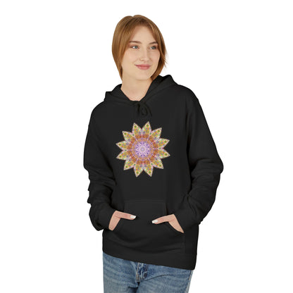 Unisex Midweight Softstyle Fleece Hoodie - Love Light Mandalas No.14
