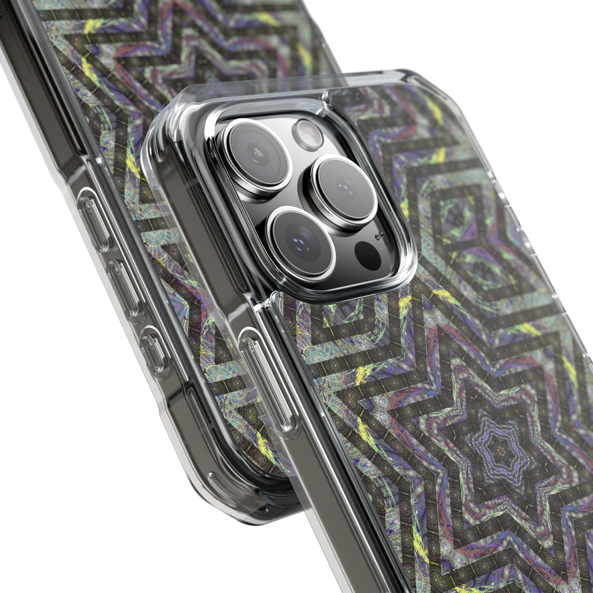 iPhone 16 Magnetic Clear Impact Case - P5 Kaleidoscopic No.1