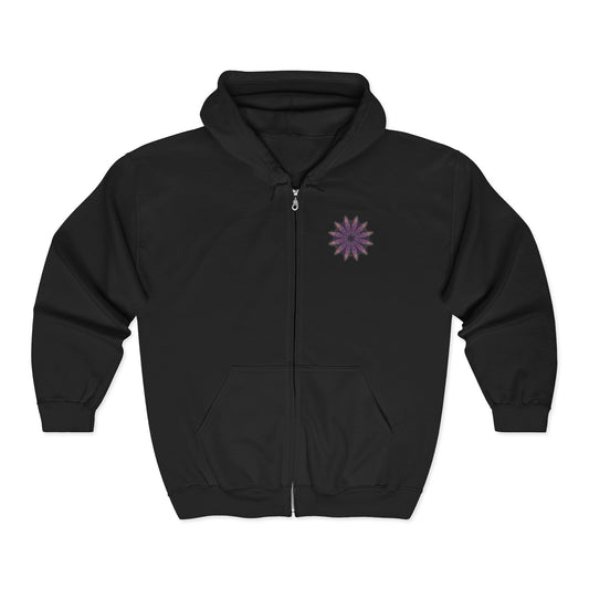 Unisex Heavy Blend™ Full Zip Hooded Sweatshirt - Love Light Mandalas No.24